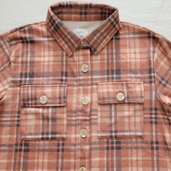Plaid Shacket Flannel Button Down Womans Small Salty Wave Grunge Academia - Picture 6 of 10